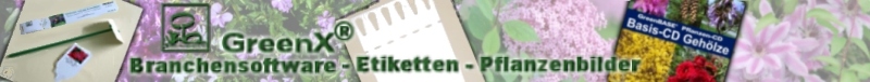 GreenX - Software, Etiketten, Pflanzen-CDs, Pflanzenbilder, Bildagentur und Verlag