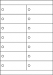 Lochetiketten AM14-190MC8 (105x37 mm)
