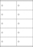 Lochetiketten AM10-190MC8 (105x57 mm)