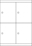 Lochetiketten AM4-190ML8 (105x133 mm)